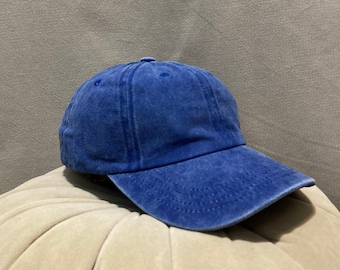 Stylish Blue Washable Denim Baseball Cap, Short Beret Hat, Unisex Adjustable Fashion Accessory, Premium Unisex Cap, Perfect For Gift