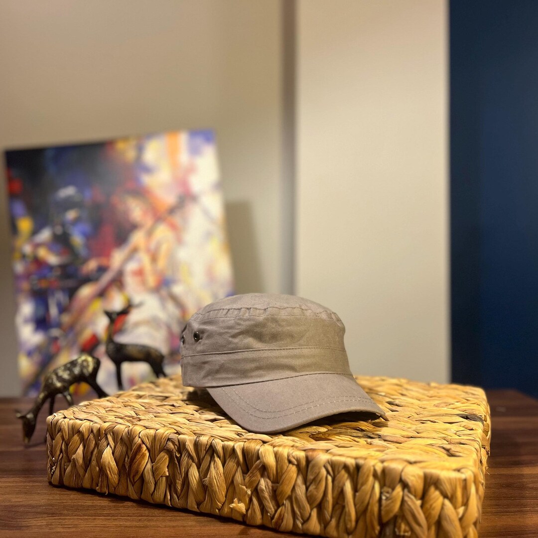 Berretto estivo grigio Castro, berretto da cadetto regolabile