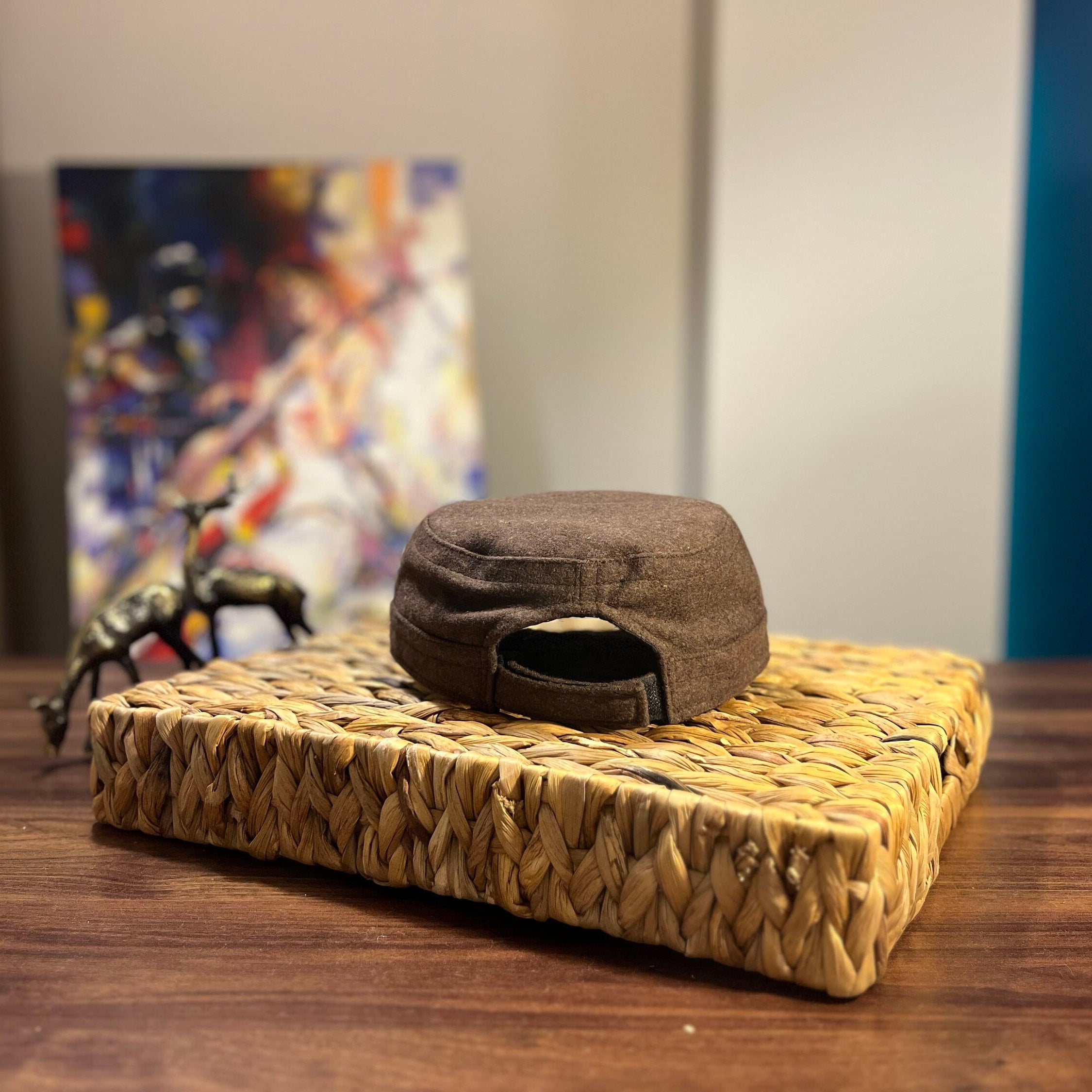 Berretto Militare Estivo In Cotone Tinto A Pigmenti Blu Navy