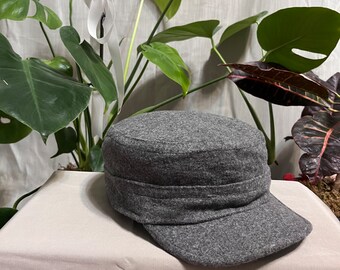 Cashmere and wool military style hat Patrol Pure Wool Harris Tweed Duty Cadet Adjustable Cap  main image 4