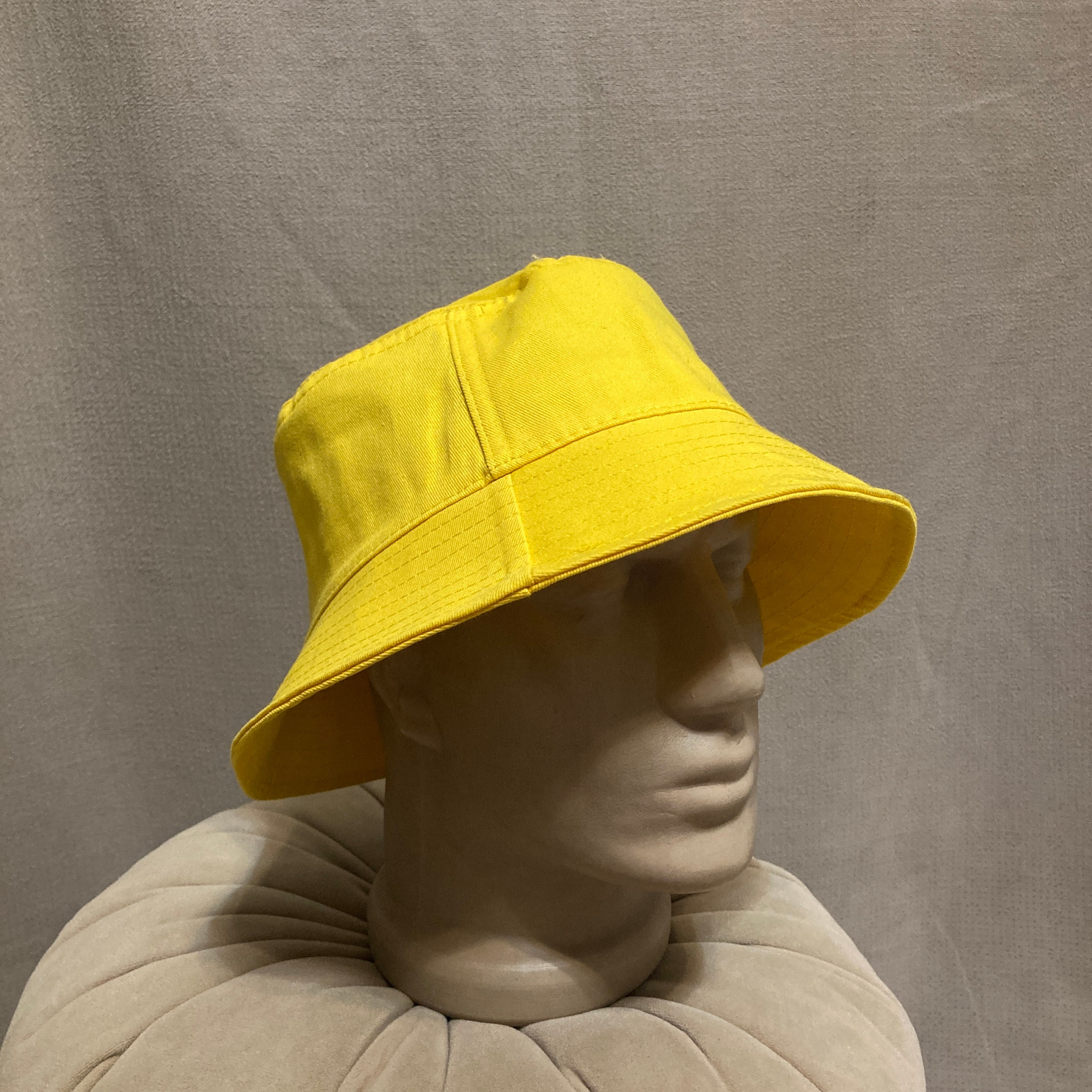 Yellow Linen Bucket Hat, Women