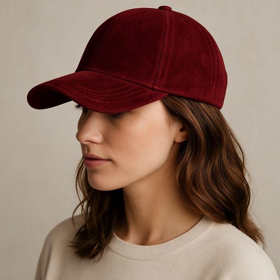 Genuine Suede Leather Unstructured 6 Panel Adjustable Strapback Baseball Cap Amazon.com: BOONJOVIA Unisex Genuine Suede Leather Baseball  main image 3