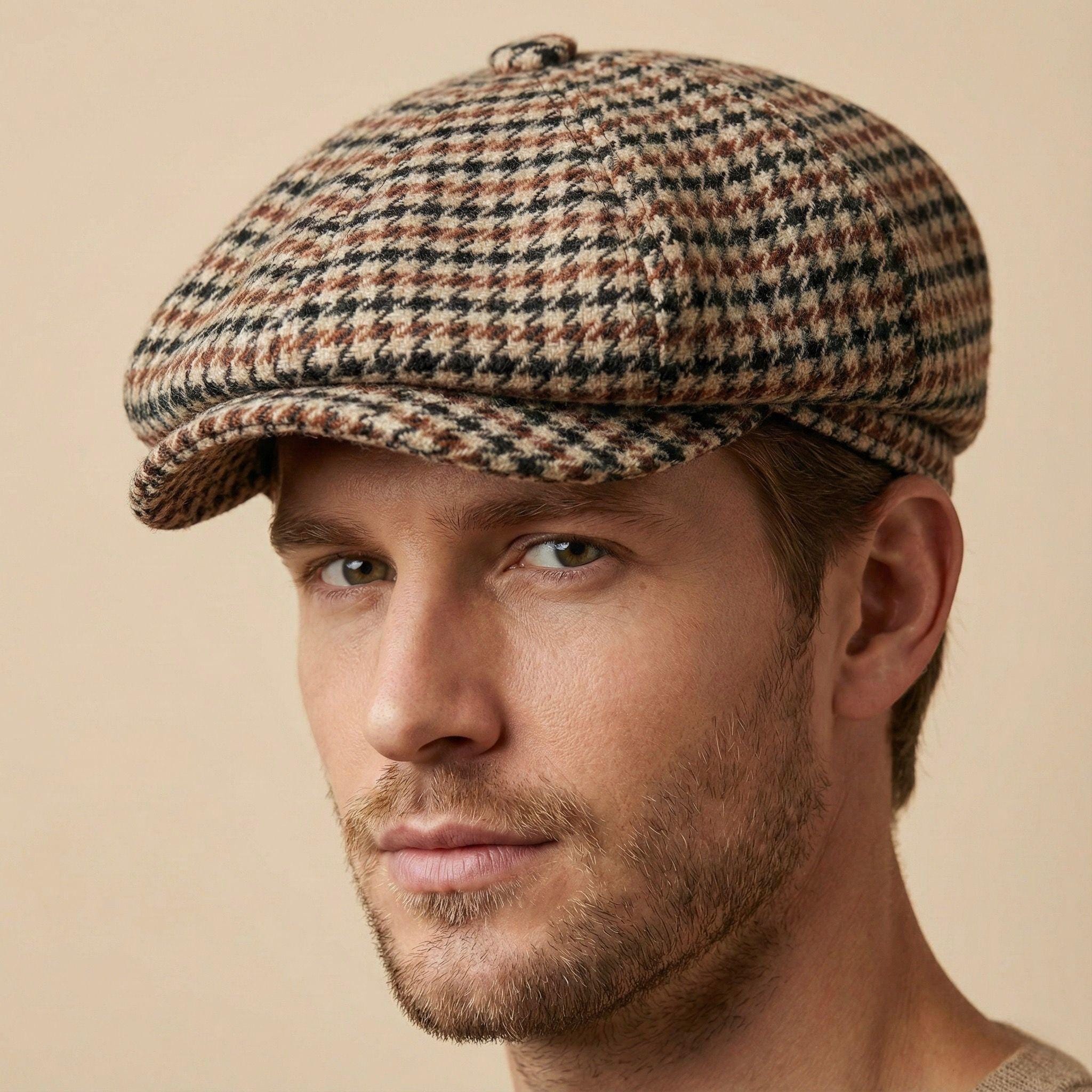 Don Backy Berretto Newsboy Uomo In Tweed Spina Di Pesce, Stile Peaky Blinders, Cappello Piatto Da Panettiere Marrone Cappello In Tweed Marrone Uomo Don Backy Berretto Newsboy Uomo In Tweed Spina Di Pesce, Stile Peaky Blinders, Cappello Piatto Da Panettiere Marrone Cappello In Tweed Marrone Uomo