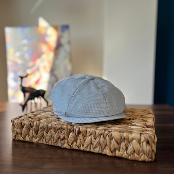 White Summer Hat, White Newsboy Cap, 8 Panels Cap, Peaky  display picture 2
