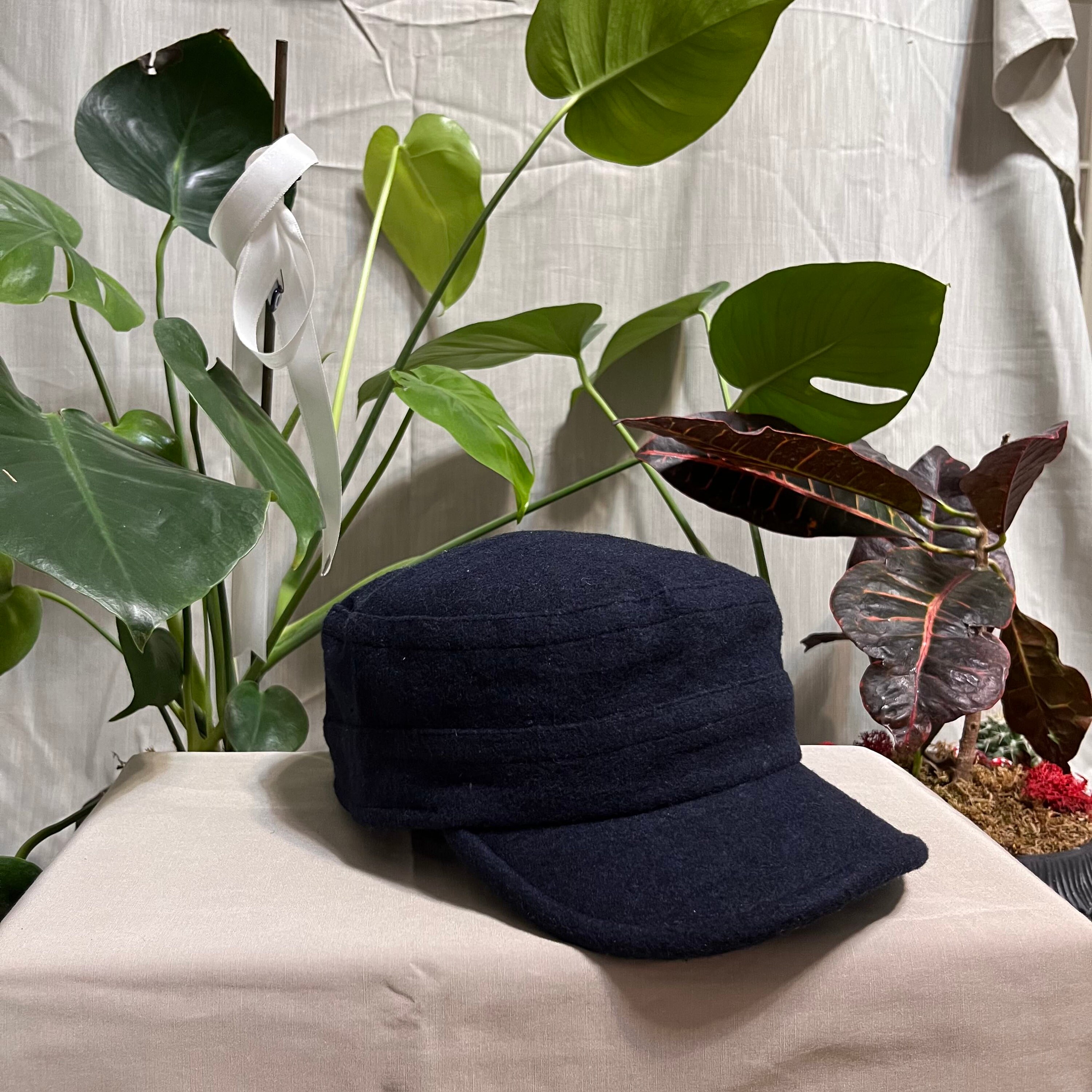 Dark Blue Cadet Cap, Winter Army Style Hat, Unisex Military