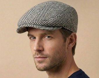 Vintage 70s London Fog Herringbone Flat Cap, USA Made  display picture 3
