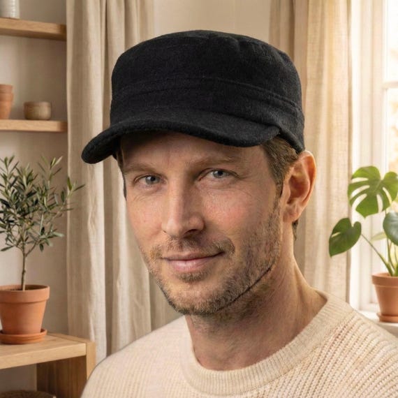 CAPPELLINO CON VISIERA | SAM | MISTO COTONE | ISACCO |VIENNA NERO