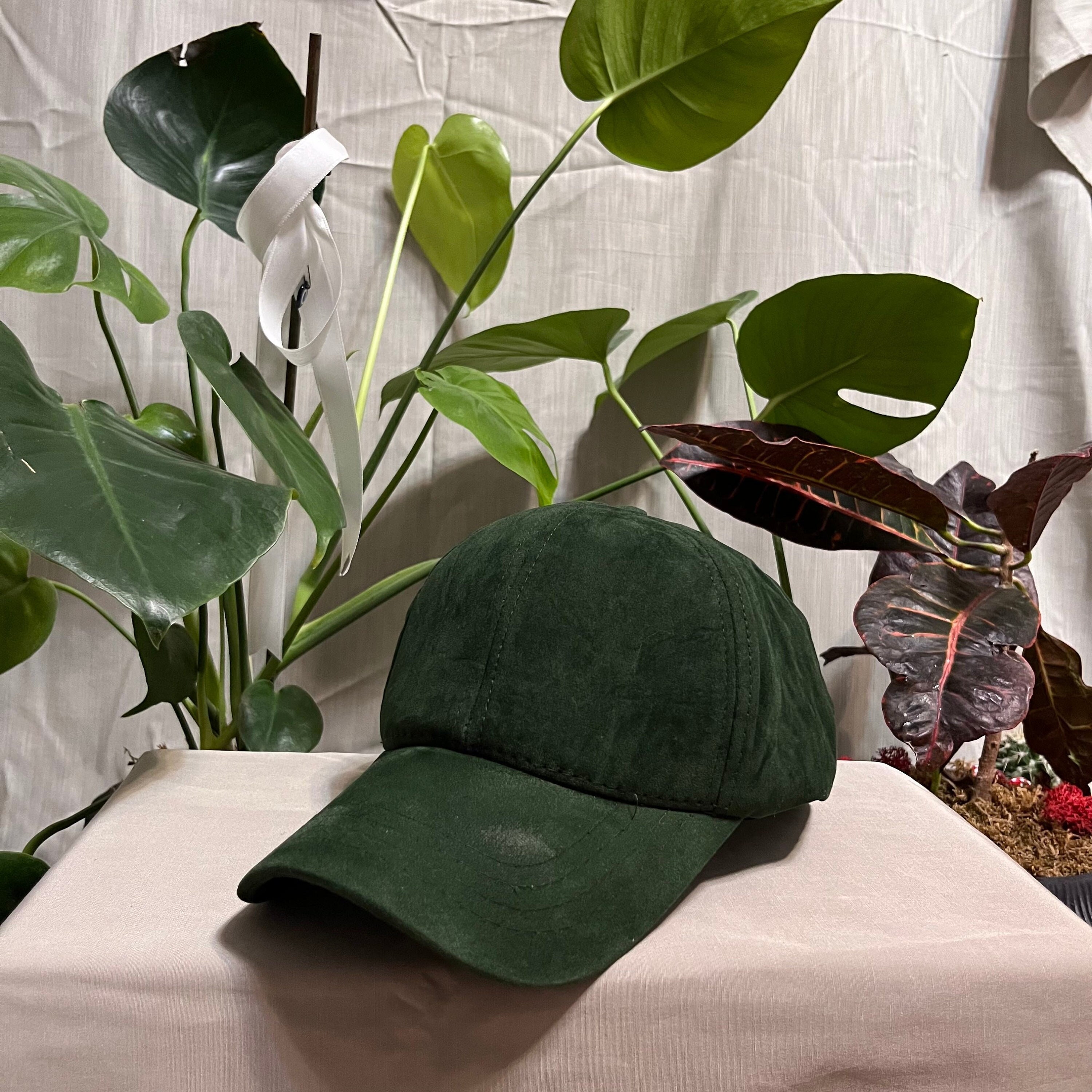 Green Suede Hat Etsy UK