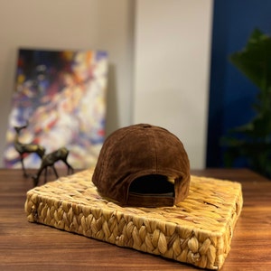 Brown Suede Baseball Cap, Adjustable Leather Hat, Unisex Hip-Hop Street Fashion, Winter Full Cap, Halloween Gift, Christmas Gift for Mother,Halloween Cap,Truckers Cap,High Quality Men Hat,Cozy Woman Hat,Fashion Accessories,Best Birthday Gift