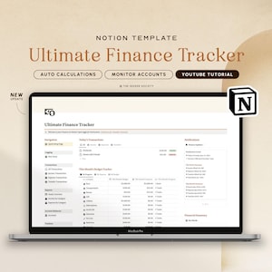 Notion Template Personal Finance Tracker Budget Tracker | Income and Expense Tracker Notion Template | Notion Finance Tracker, Money Tracker
