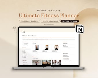 Notion Template Fitness Planner Weight Loss Planner Gym Journal, Fitness Tracker Workout Plan, Notion Dashboard Self Care Wellness Health