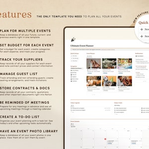 Notion Template Event Planner, Party Checklist, Event Organizer Notion ...