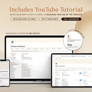Notion Template Ultimate Life Planner All in One Notion Dashboard ...