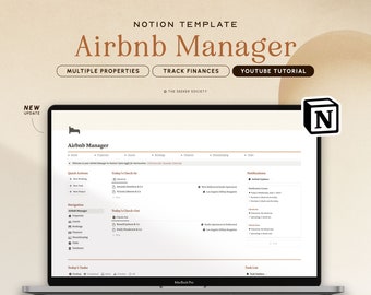Notion Template Airbnb Tracker, Airbnb Manager, Airbnb Host Template Bundle, Vacation Rental Template, Airbnb Inventory Welcome Book