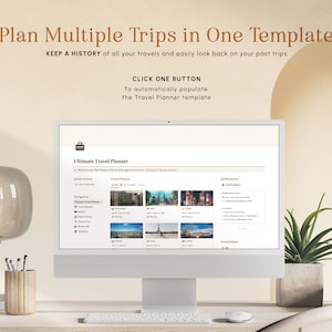 Notion Template Travel Planner Vacation Planner Holiday Planner Notion Planner, Travel Journal Itinerary Travel Organizer Notion Templates image 9