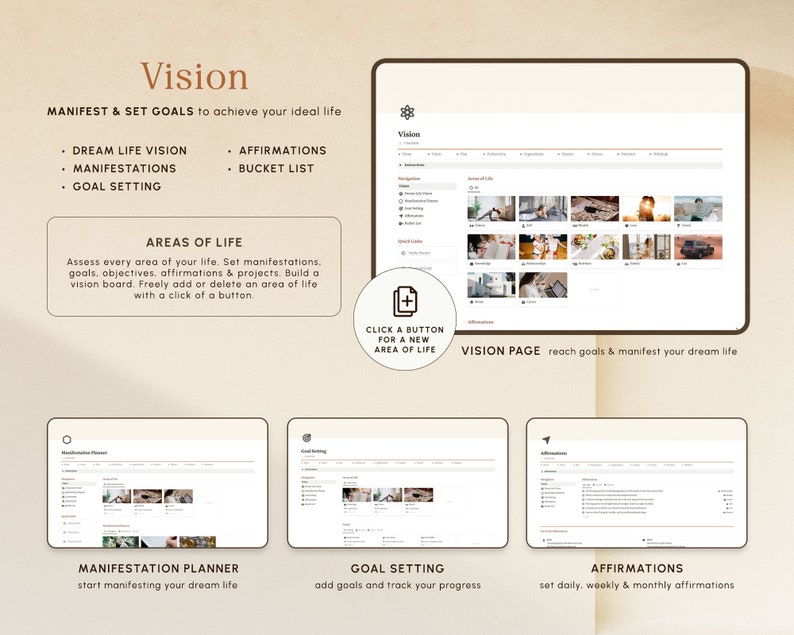 Notion Template Ultimate Life Planner All in One Notion Dashboard ...