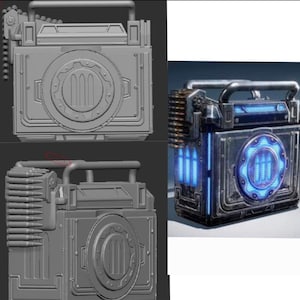 3D Print Model Gears of War Medium Ammo Crate files, Cosplay replica STL