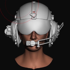 3D Print Model Aliens Colonial Marine Dropship Pilot UD-4 Cheyenne USCM Helmet file Cosplay replica Ferro