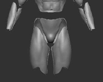 3D Print Model  Dye Sub Muscle suit STL Files Under Armour Replica Prop Cosplay Style A