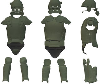 3D Print Model Colonial Marine STL Files Armour  Replica Prop Cosplay V2.0