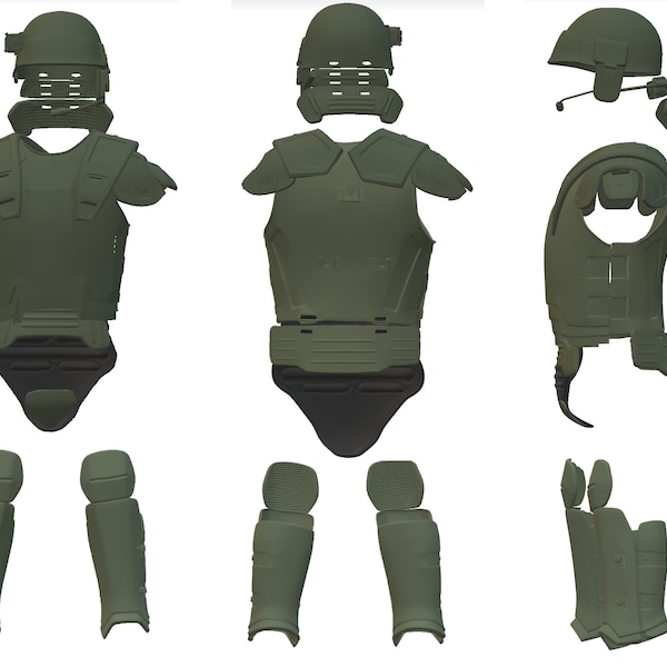 3D Print Model Colonial Marine STL Files Armour  Replica Prop Cosplay V2.0