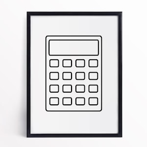 Rekenmachine digitale download svg, png, pdf, jpg