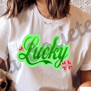 Luck svg, Lucky png, Lucky St Patrick&#39;s Day, Lucky cut file, SVG, PNG, JPG, Cricut, Silhouette, digital download, sublimation
