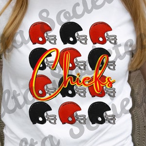 Chiefs PNG, football PNG, sports PNG, team, Digital Art, Sublimation Design, Digital Download, Hand Drawn, School Spirit, school team, Chief