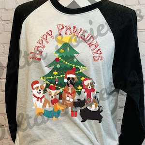 Happy Pawlidays, Merry Christmas, Christmas jpg, Christmas png, JPG, PNG, digital download, sublimation, Dog, Puppy