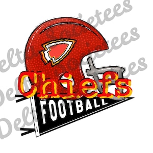 Chiefs PNG, football PNG, sports PNG, team, Digital Art, Sublimation Design, Digital Download, Hand Drawn, School Spirit, school team, Chief