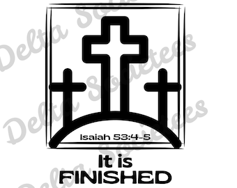 Il est fini PNG, Pâques PNG, Croix Png, Vendredi Saint png, Art numérique, Conception de sublimation, Téléchargement numérique, Chemise chrétienne, Jésus
