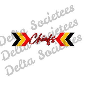 Chiefs PNG, football PNG, sports PNG, team, Digital Art, Sublimation Design, Digital Download, Hand Drawn, School Spirit, school team, Chief
