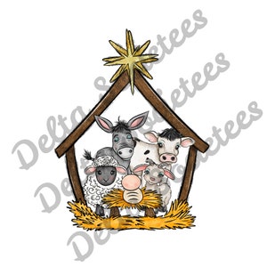 Navidad, Pesebre, Belén, Feliz Cumpleaños Jesús, Navidad PNG, PNG, descarga digital, sublimación, camisa cristiana, Dibujado a mano