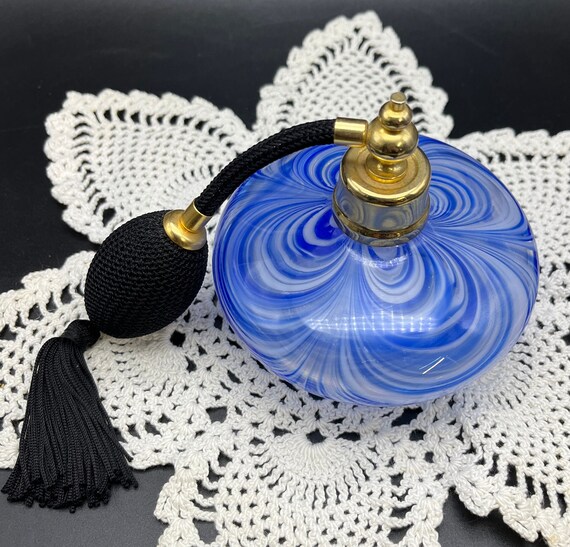Vintage Royal Limited Crystal Perfume Bottle, Blu… - image 2