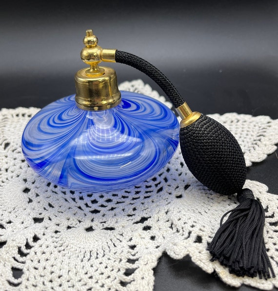 Vintage Royal Limited Crystal Perfume Bottle, Blu… - image 3