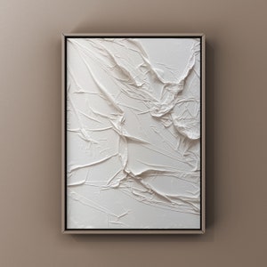 Quadro pieghevole quadro tessile quadro acrilico quadro strutturale, minimalista, pittura acrilica minimalista con effetto 3D decorazione murale &quot;pieghe&quot;