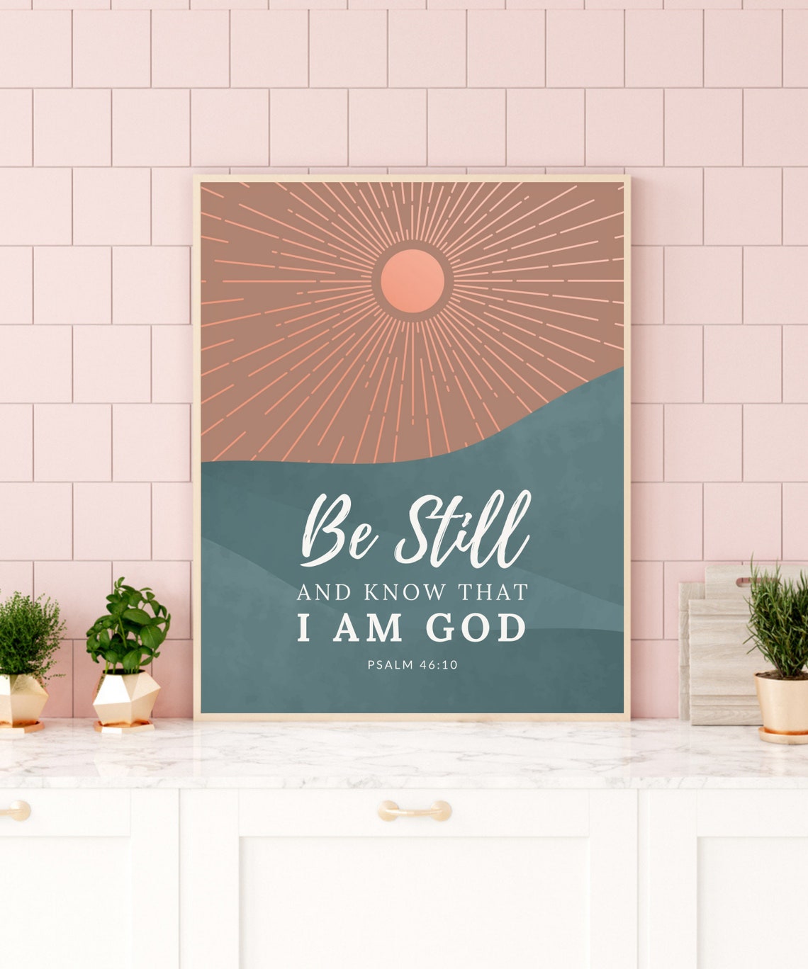 Bible Verse Wall Art of Psalm 46:10, Printable Wall Art, Bible Verse ...