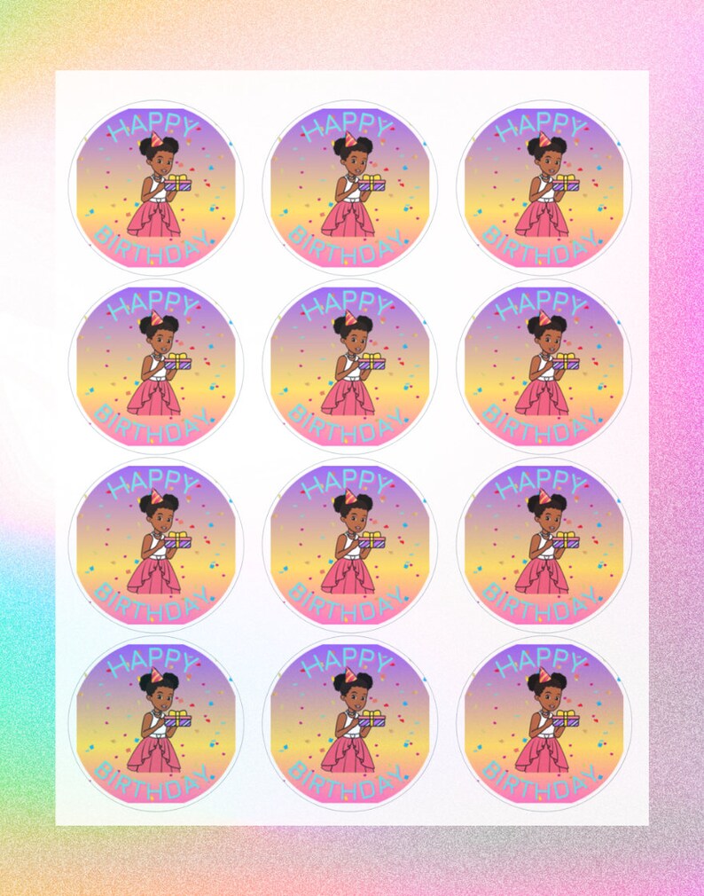 Gracie Corner Birthday Stickers Etsy UK