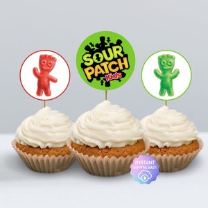 Happy Birthday Cupcake Topper, Digital File, Birthday Template, Birthday Decoration, Cake Topper Digital File