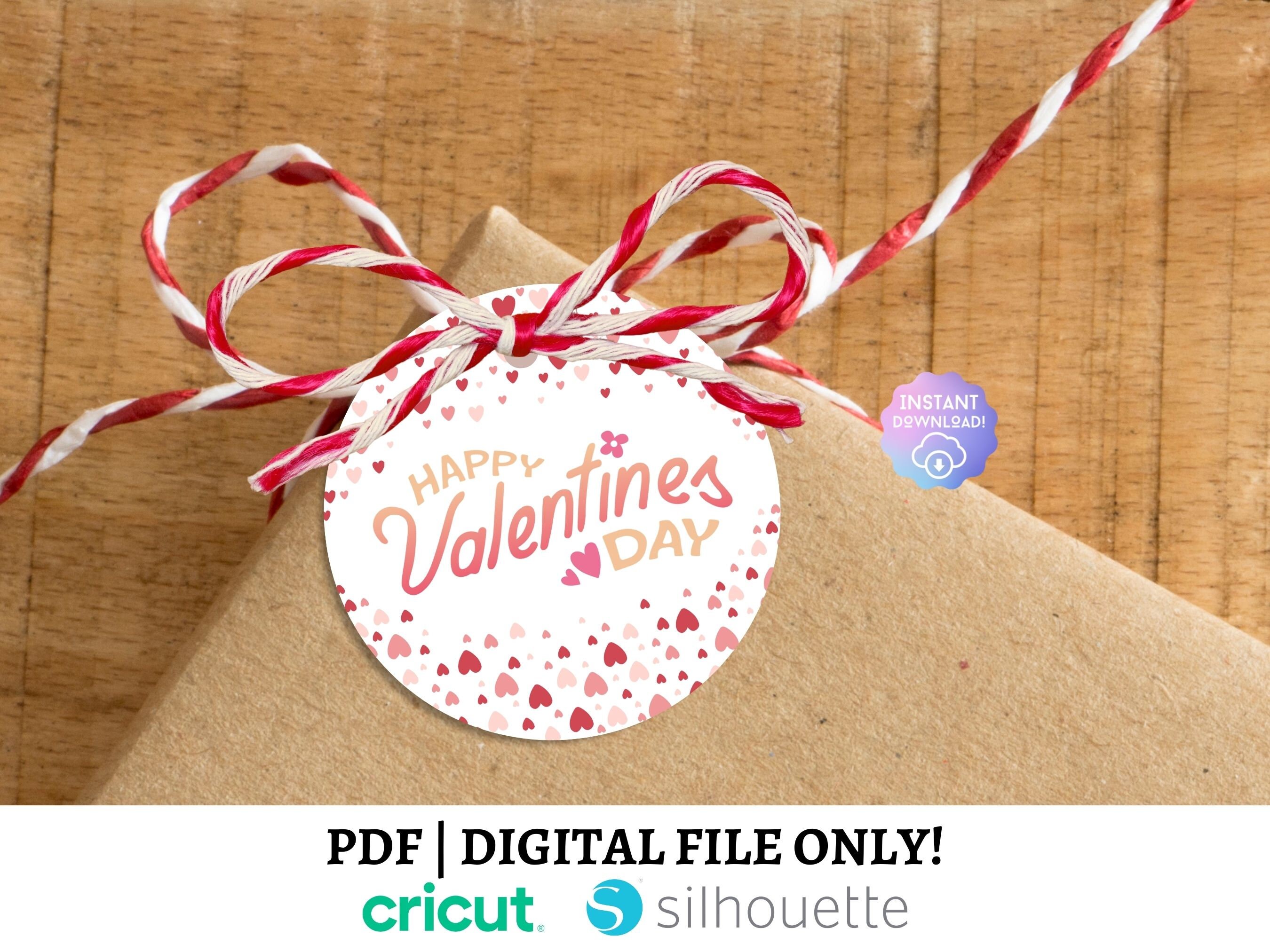 Valentine's Day Gift Tag Template, Pink Theme Invitation, Printable ...