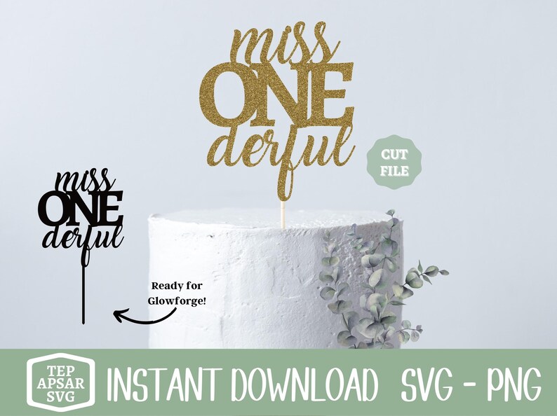Miss Onederful SVG, Miss Wonderful Svg, Birthday Cake Topper, Cake ...
