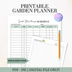 Planificador de siembra: Programa de jardinería para uso interior y exterior (descarga digital)