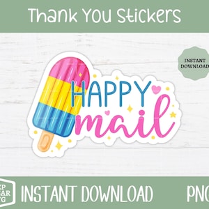 Thank You For Your Order PNG, Thank You Stickers PNG, Happy Mail Stickers For Small Business, Personalized Sticker