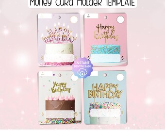 Happy Birthday Money Card Holder, Ways To Give Cash: Lip Balm Pouch PNG Design