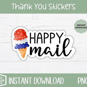 Thank You For Your Order PNG, Thank You Stickers PNG, Happy Mail Stickers For Small Business, Personalized Sticker