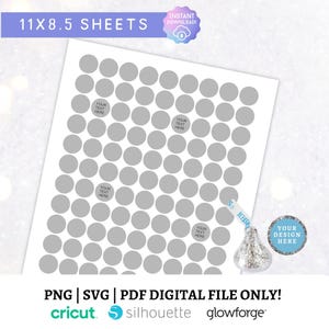 Szablon naklejki Hershey Kisses (SVG, PNG, PDF)