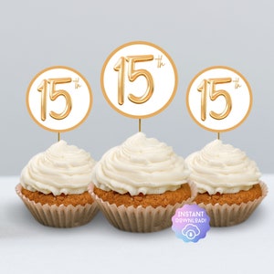 Mis Quince Cake Topper Template, Quince Anos, Feliz Cumpleanos, Happy Birthday PDF, 15 Birthday Cut File, Quinceanera