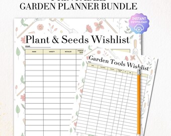 Seed Starting Planner: Garden Seed Wishlist For Indoor/Outdoor Use (Digital Download)