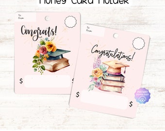 Graduation Money Card Holder Template: DIY Gift, SVG, PNG (Digital Download)
