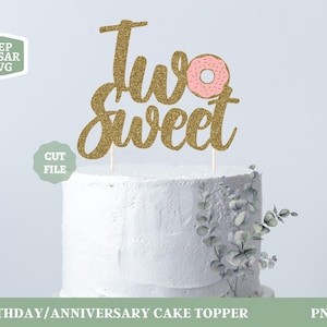 Twee Sweet, twee De Maan SVG, Verjaardagstaart Topper, Twee De Maan Taart Topper, Verjaardagsfeestje, Digitaal Bestand